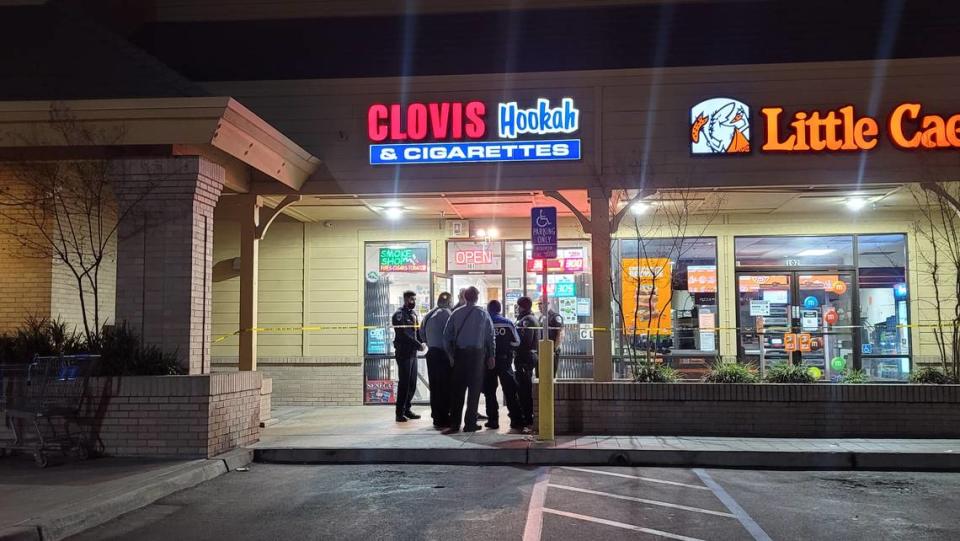 An armed suspect entered a smoke shop in Clovis and shot a person before fleeing the scene Tuesday night. The victim was rushed to a local hospital. A suspect has been arrested, police said in an update Wednesday.