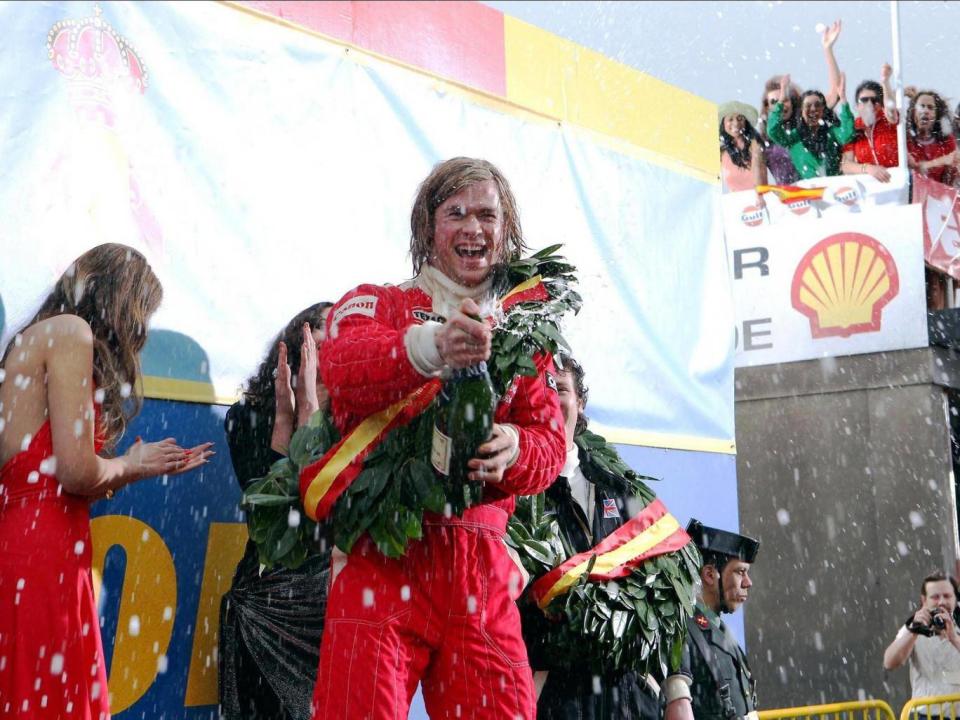 Hemsowrth as Formula 1 legend James Hunt in 'Rush' (Rex Features)