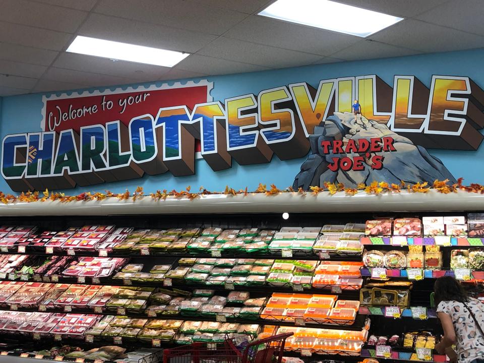 trader joe's charlottesville mural