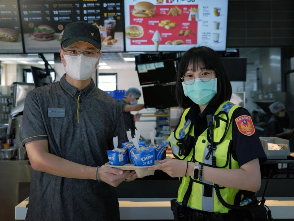 郝心誠6月15日結合麥當勞舉辦特別的警察節活動，下午還有「冰炫風快閃」。