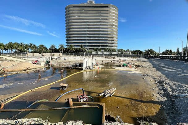 PHOTO: What remains on the site of the Champlain Towers South condo building is shown, June 15, 2023, in Surfside, Fla. (Wilfredo Lee/AP)