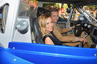 Dax Shepard and Kristen Bell at the Los Angeles premiere of "Hit & Run" on August 14, 2012.