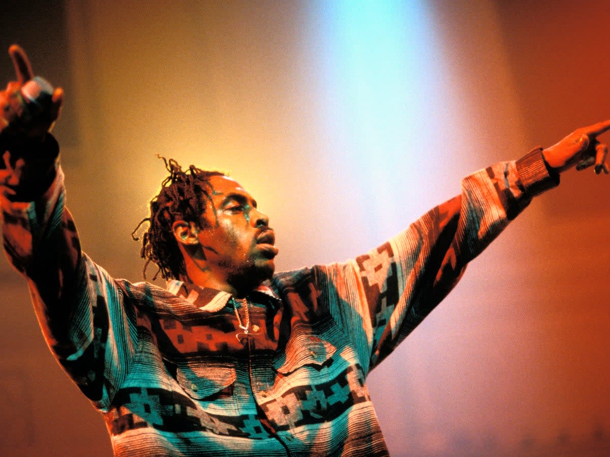 The artist formerly known as Artis Leon Ivey Jr, on stage at Paradiso in Amsterdam in January 1996 (Redferns)