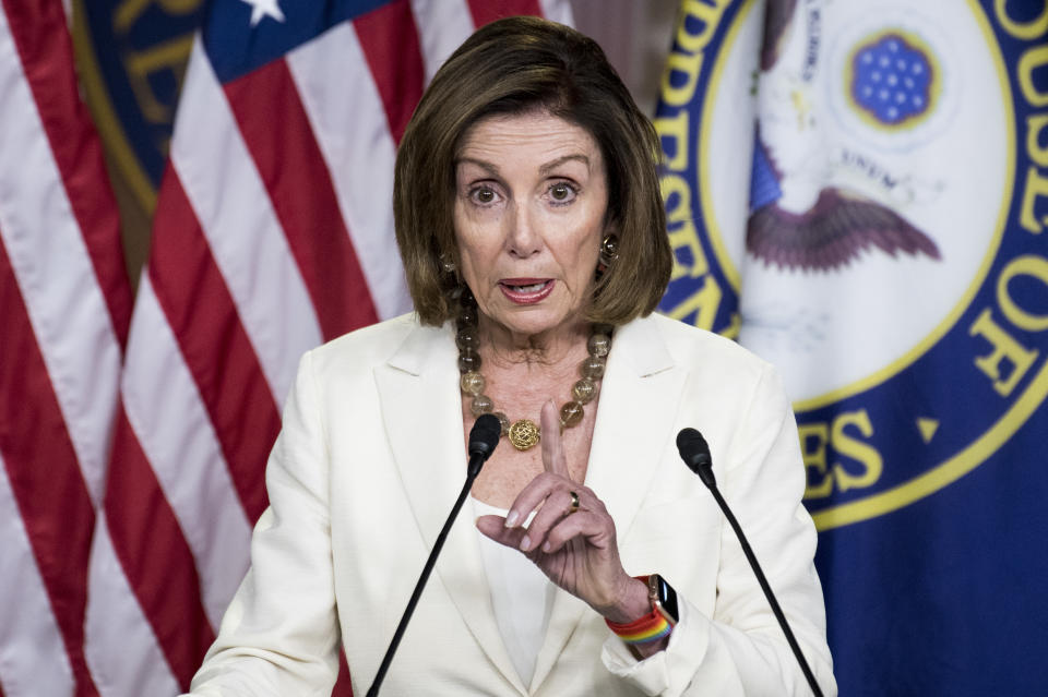 La líder de la Cámara de Representantes, Nancy Pelosi, ha llamado a una moción legislativa para censurar los ataques racistas de Donald Trump contra cuatro legisladoras demócratas. (By Bill Clark/CQ Roll Call)