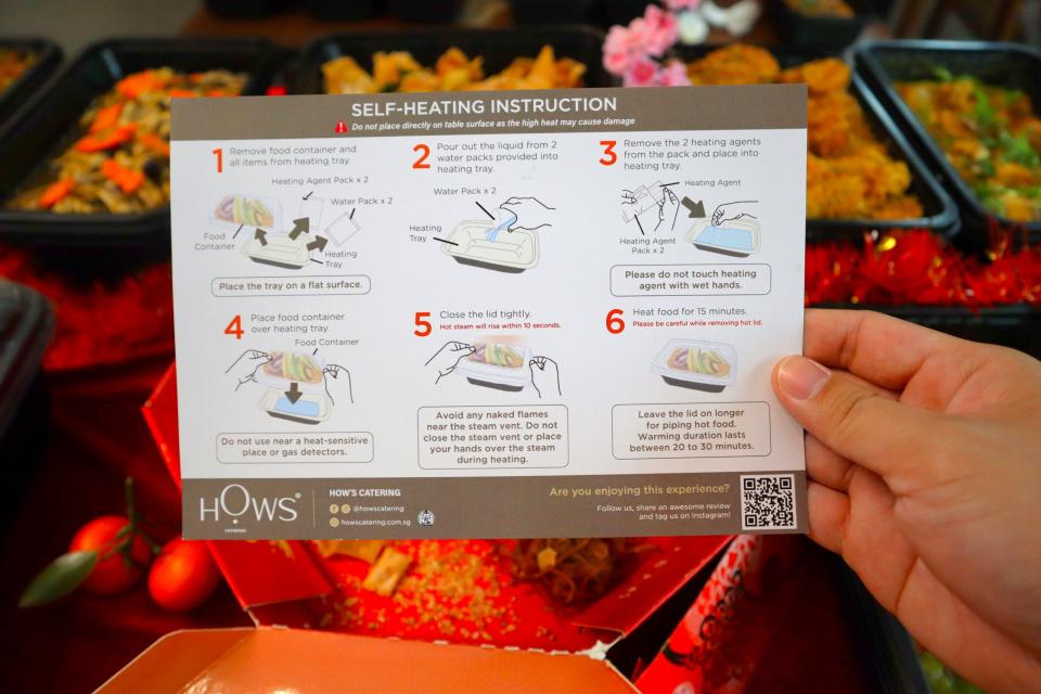 how's catering cny 2024- self-heating instructions