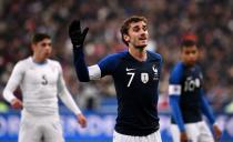 <p>À la 35e minute, l’équipe de France n’a pas réussi à prendre le dessus sur la Celeste, malgré trois grosses occasions de Mbappé et de Matuidi. (crédit AFP) </p>