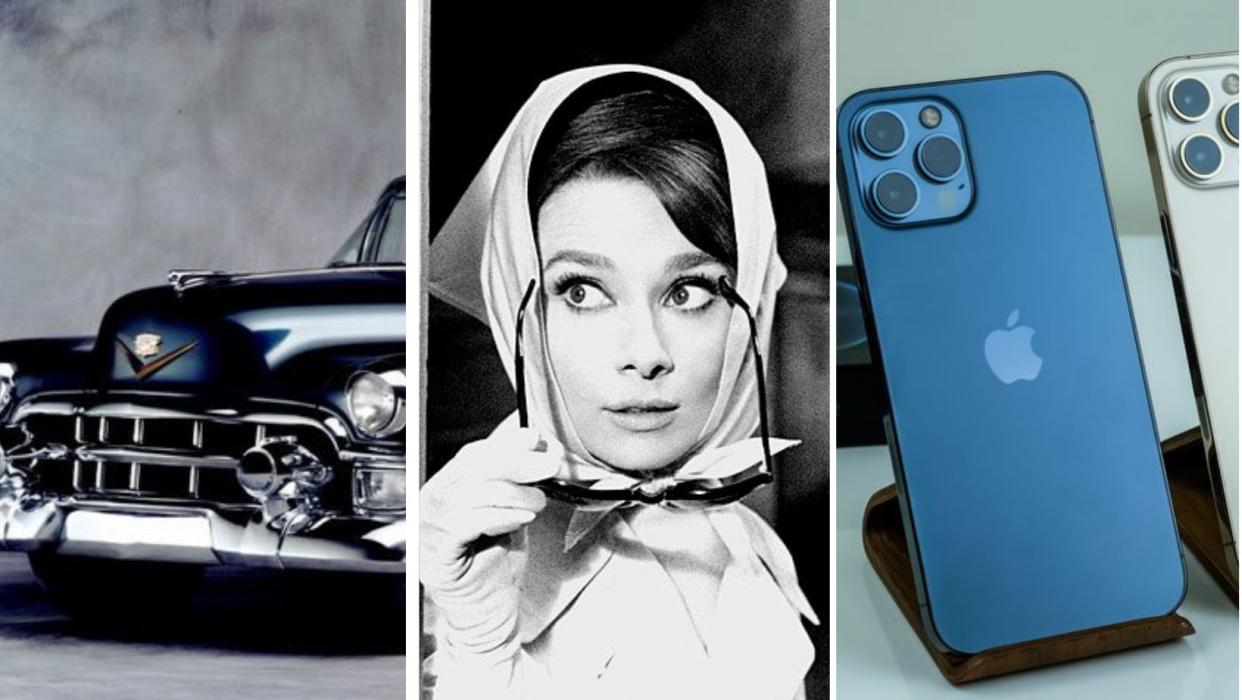 1953 Cadillac Eldorado, Audrey Hepbrun, and iPhone 12