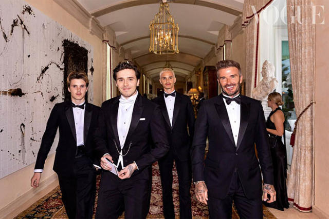 David Beckham & His Sons Get Sharply Suited in Classic Dior