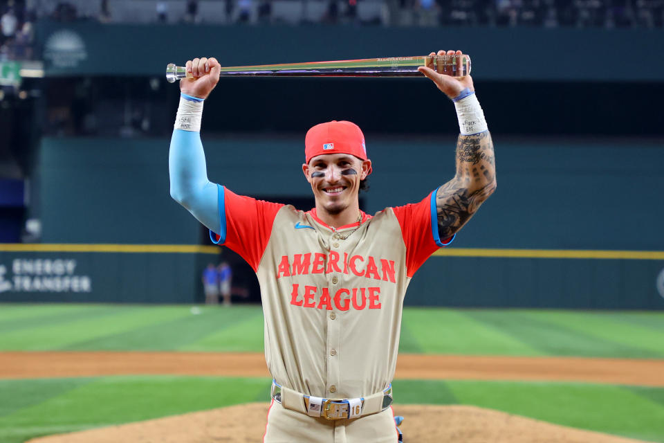 Red Sox outfielder Jarren Duran after winning ASG MVP.  (Stacy Revere/Getty Images)