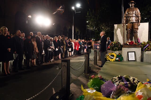 Solem crowds gather at Martin Place. Source: AAP