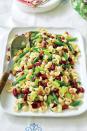 <p>We combined two potluck classics—<a href="https://www.southernliving.com/food/kitchen-assistant/easy-pasta-salad-recipes" rel="nofollow noopener" target="_blank" data-ylk="slk:pasta salad;elm:context_link;itc:0;sec:content-canvas" class="link ">pasta salad</a> and three-bean salad—to make one tasty new side dish. Blanched celery is the unexpected star in this side dish; it has a tender-crisp texture and bright green color. Swap out the canned beans for your favorite cooked <a href="https://www.southernliving.com/food/how-to/summer-fresh-field-peas-recipes" rel="nofollow noopener" target="_blank" data-ylk="slk:field peas;elm:context_link;itc:0;sec:content-canvas" class="link ">field peas</a>.</p> <p><a href="https://www.myrecipes.com/recipe/three-bean-pasta-salad-0" rel="nofollow noopener" target="_blank" data-ylk="slk:Three-Bean Pasta Salad Recipe;elm:context_link;itc:0;sec:content-canvas" class="link ">Three-Bean Pasta Salad Recipe</a></p>