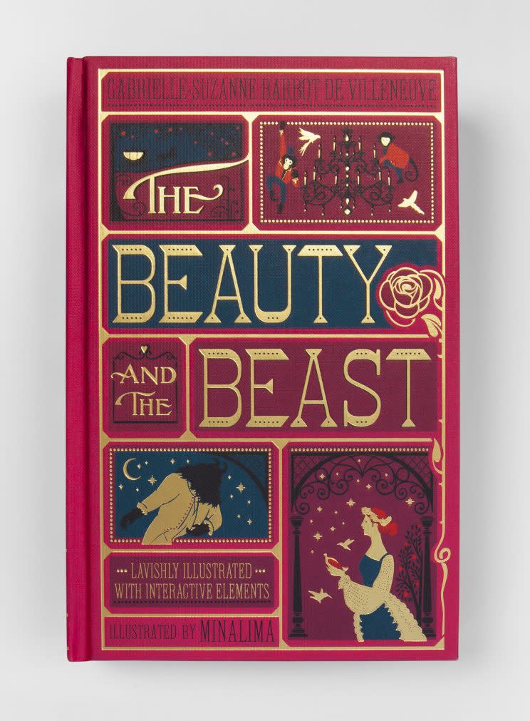 <em>Beauty and the Beast</em> by Gabrielle-Suzanne Barbot de Villeneuve, shown here in a new edition illustrated MinaLima and published by HarperCollins