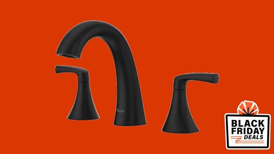 Lowe's collection of Black Friday home improvement deals includes this stylish matte black faucet.