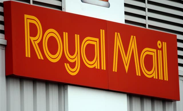 A Royal Mail sign