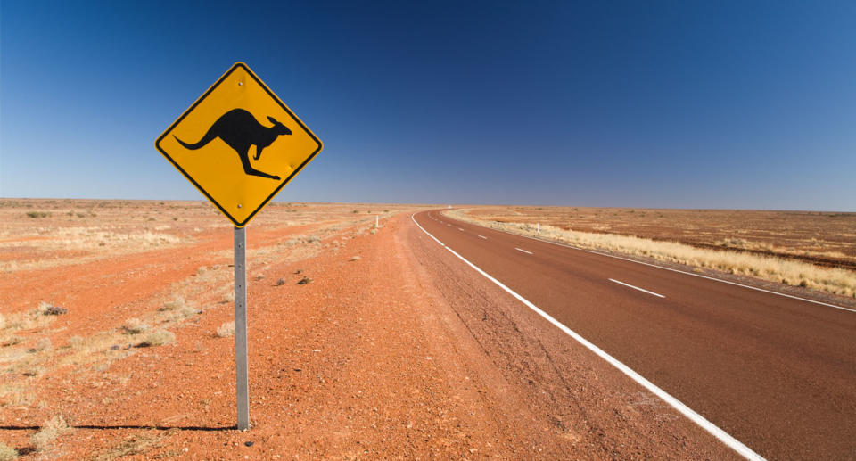 The man collided with the kangaroo while riding his motorbike. Source: Getty 