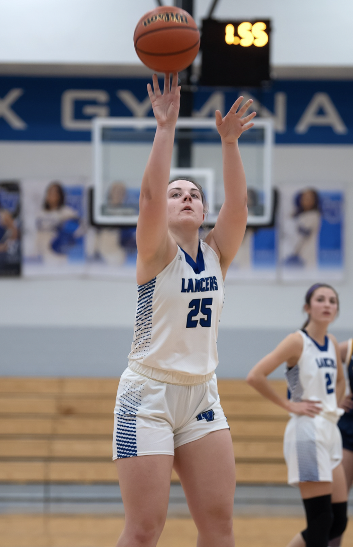 Lucy Sherk during a recent LaVille girls basketball game.