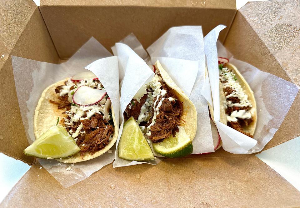 The short rib tacos from Bakersfield.