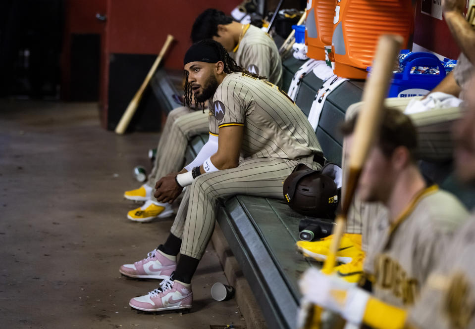 Fernando Tatis Jr.重返MLB層級賽事出賽。（Mark J. Rebilas-USA TODAY Sports）