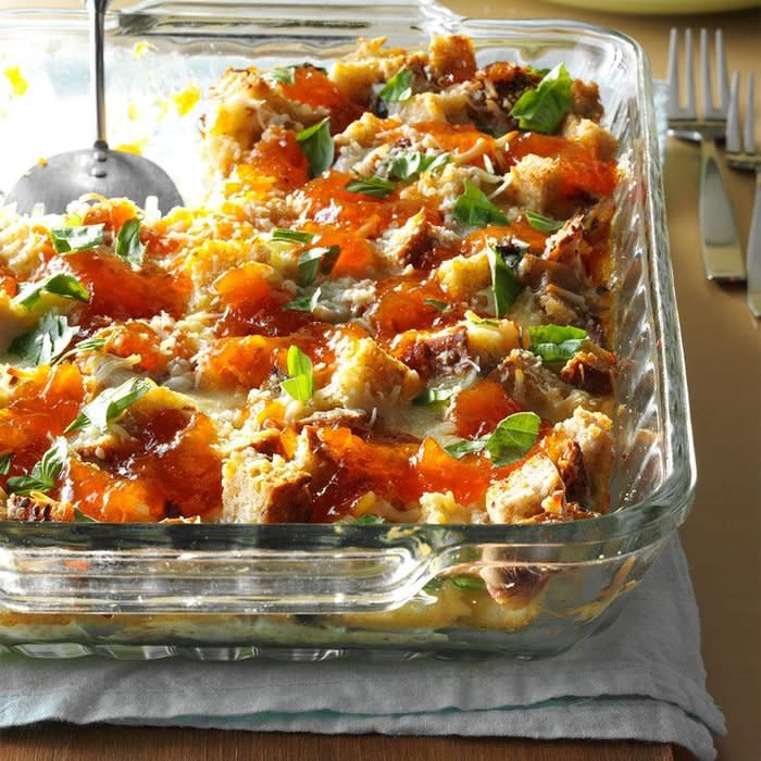 Italian Apricot-Pancetta Strata