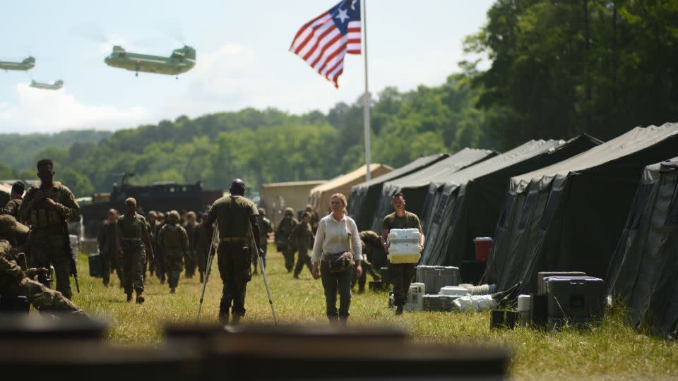 Kirsten Dunst is Lee Wagner, a military journalist, in "Civil War." - Courtesy of A24