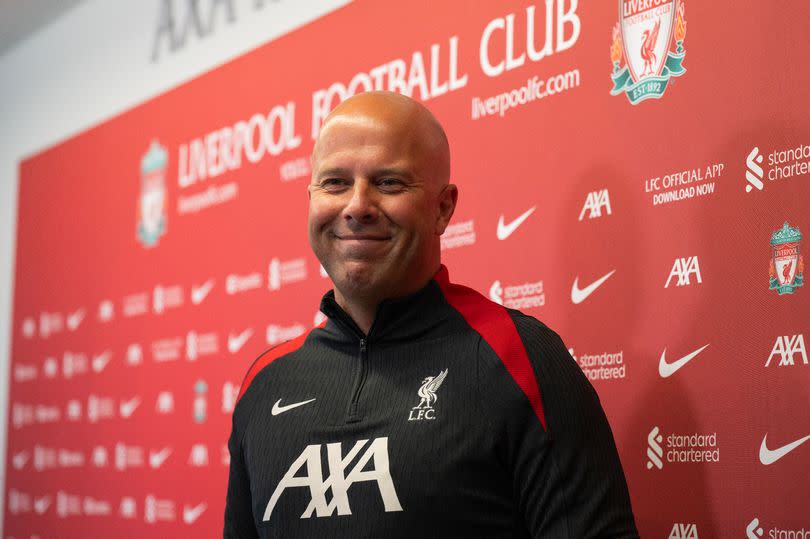 Arne Slot pictured after being unveiled as Liverpool's manager