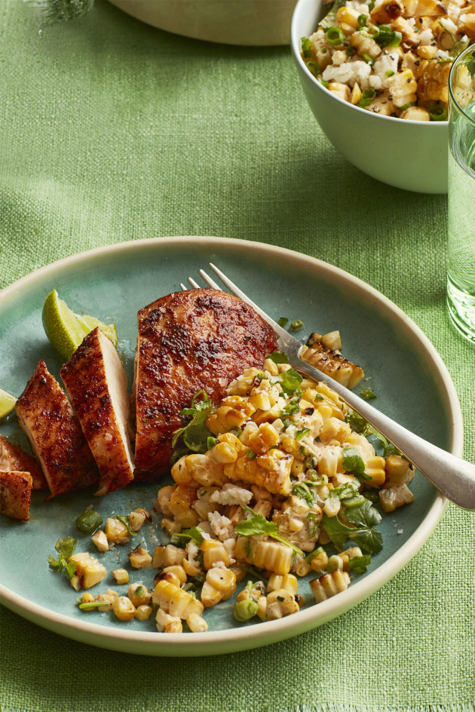 Smoky Chicken with Charred-Corn Salad