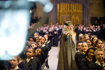 <p>Michael Gambon as Professor Dumbledore in Warner Bros. Pictures' Harry Potter and the Goblet of Fire - 2005</p>