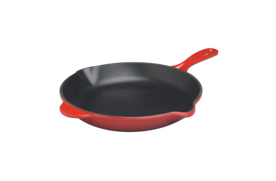 2) Enameled Cast-Iron Skillet