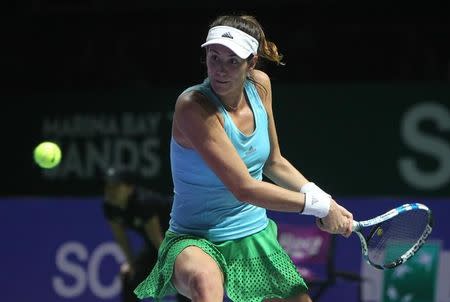 Tennis - BNP Paribas WTA Finals - Singapore Indoor Stadium - 26/10/16 Russia's Svetlana Kuznetsova in action during her round robin match Action Images / Yaocheng Lee/ Livepic