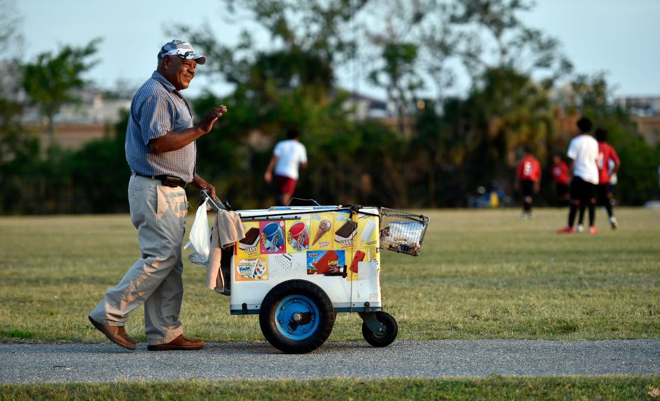 Crescencio Rios, pictured here in 2016, was the ice cream man who came to the Lincoln Park soccer fields in Palmetto. He died on May 10, 2023.  (April 27, 2016; STAFF PHOTO / THOMAS BENDER)