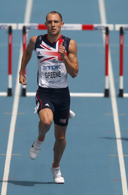 <b><a href="http://uk.eurosport.yahoo.com/blogs/londonspy/british-medal-hopes-dai-greene-athletics-131133361.html" data-ylk="slk:Dai Greene;elm:context_link;itc:0;sec:content-canvas;outcm:mb_qualified_link;_E:mb_qualified_link;ct:story;" class="link  yahoo-link">Dai Greene</a> - 400m Hurdles</b>