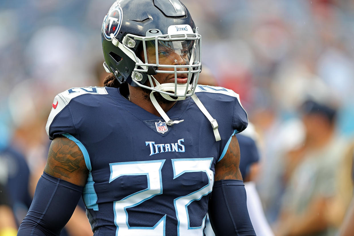 Tennessee Titans running back Derrick Henry may not be the dominant player he once was, which invites a betting opportunity. (Photo by Justin Ford/Getty Images)