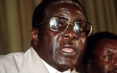 Robert Mugabe, pictured in February 1980, when he became Prime Minister of Zimbabwe - Credit: PA Wire