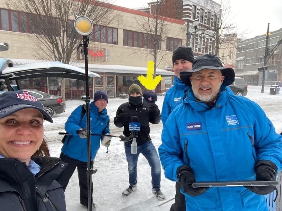 Jim Cantore made the rounds in Western North Carolina on Jan. 16. He and his Weather Channel crew are posted on Asheville Fire Department's social media page.