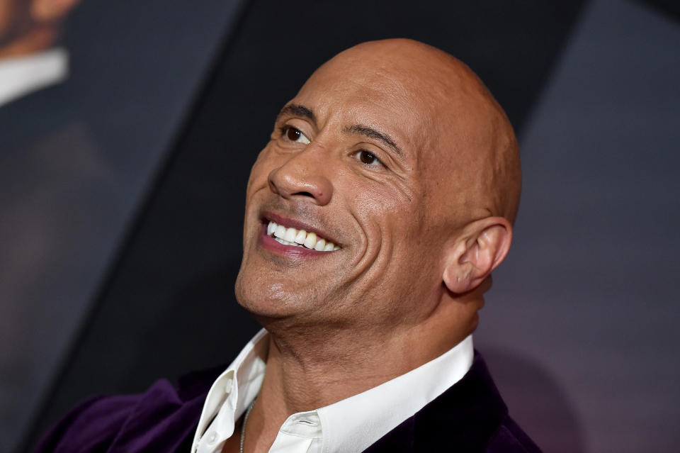 Dwayne Johnson smiling