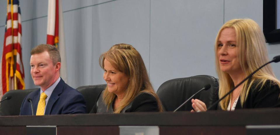 Brevard County Attorney Morris Richardson, pictured with County Commission Chair Rita Pritchett, center, and Vice Chair Kristine Zonka, successfully argued the county's stance on interpretation of a provision in the Brevard County Charter related to increases in property tax revenue.