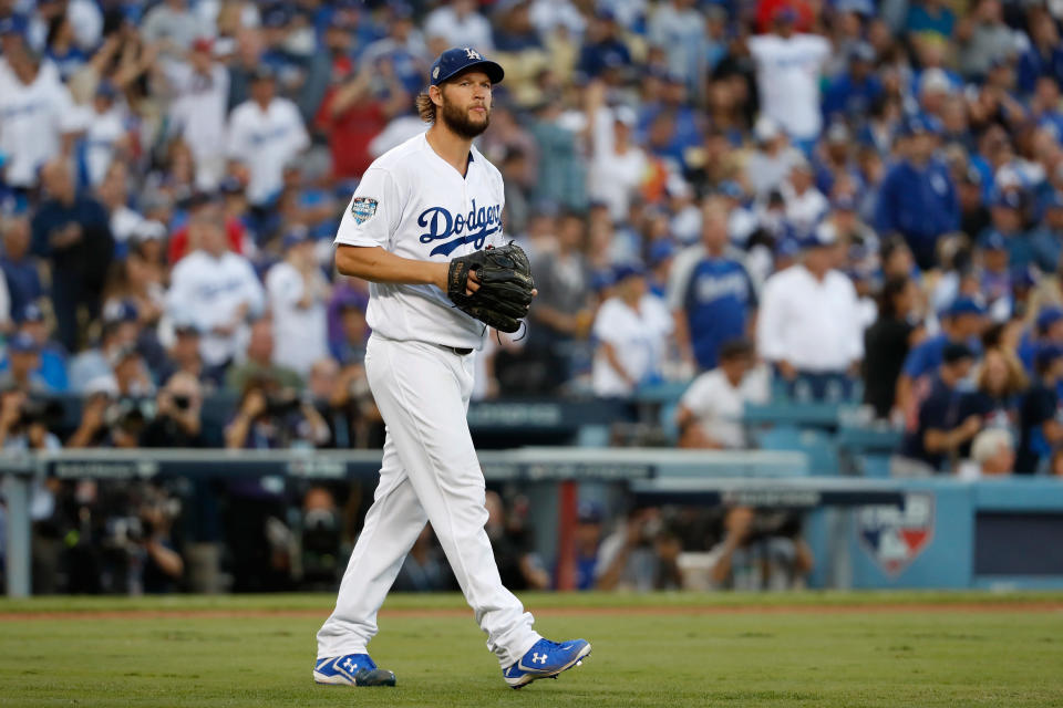 Clayton Kershaw "didn't feel great" after playing catch Monday, adding mystery to the injury that led the Dodgers to shutting him down. (Getty)