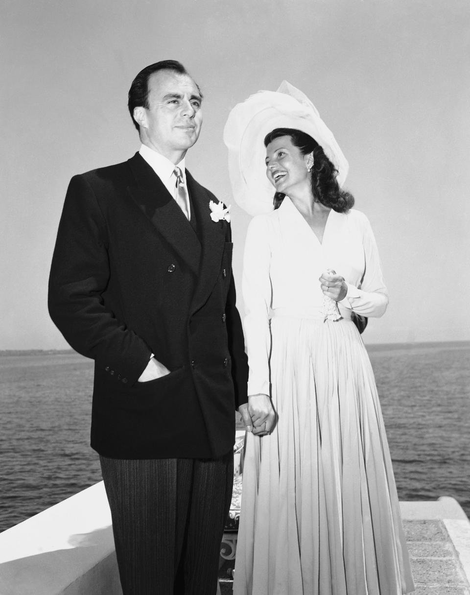 Rita Hayworth and Prince Aly Khan on their wedding day