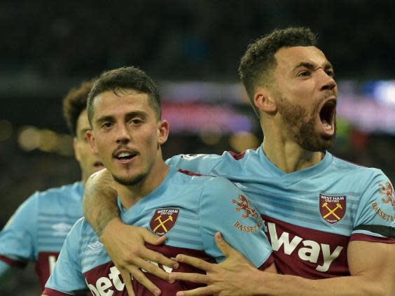 Fornals celebrates his goal for West Ham (Getty)