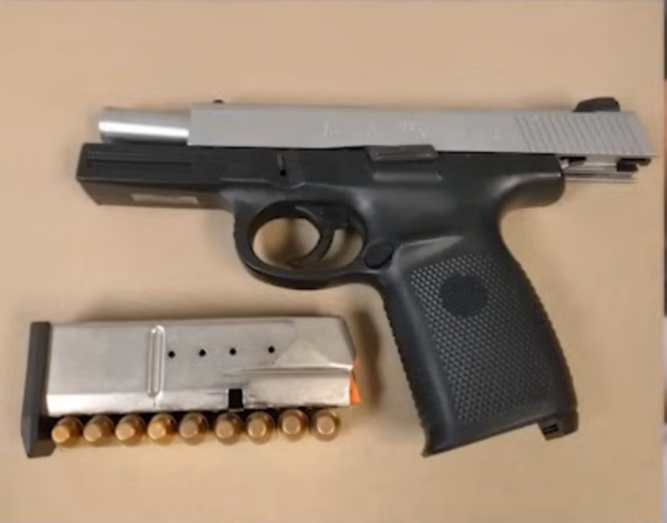 The gun allegedly used in the incident (Pinellas County Sheriff’s Office)