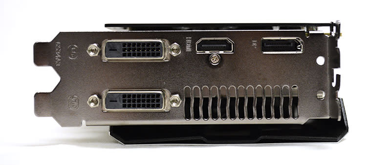 Like the Radeon R9 390X, the R9 390 has two DVI-D ports, one HDMI port, and one DisplayPort connector.