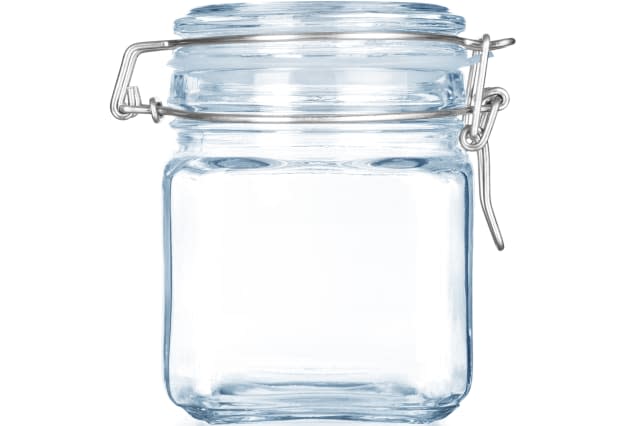 close up of jar on white background with clipping path