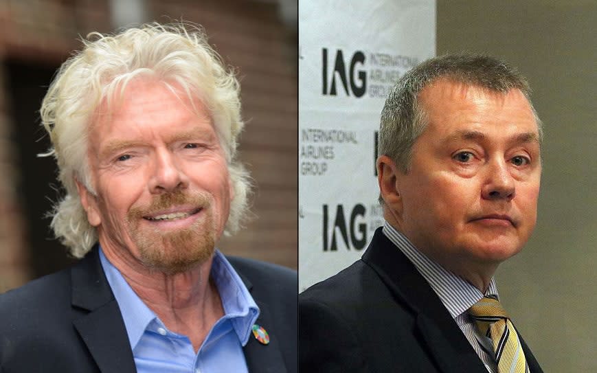 Sir Richard Branson and Willie Walsh have a long-standing rivalry