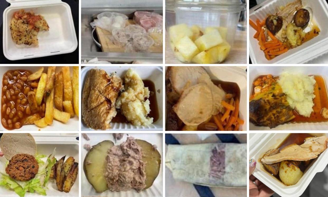 <span>Baking bad: images of school meals shared by the Redbridge school head, Jason Ashley.</span><span>Photograph: Redbridge community school</span>