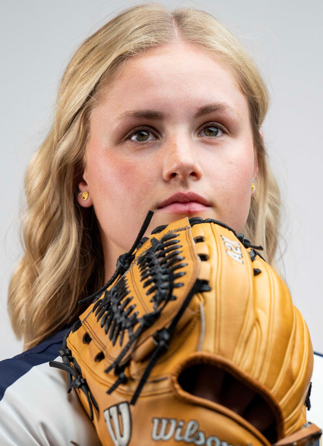 Tri-West's Audrey Lowry poses for a photo Tuesday, March 5, 2024, at the Indianapolis Star.