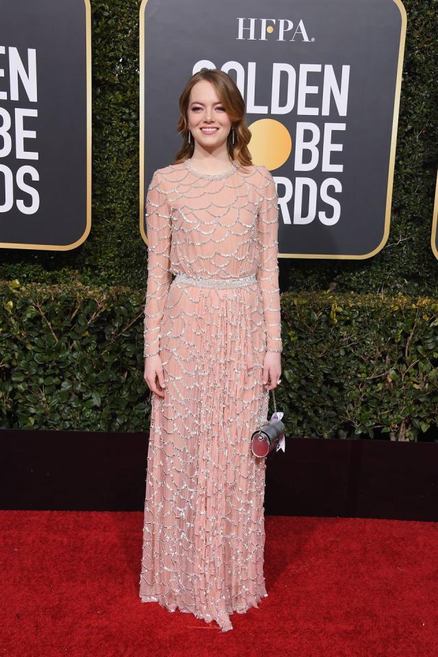 Emma Stone's Gorgeous Golden Globes Gown Took More Than 800 Hours to Create