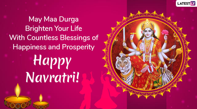 Happy Shardiya Navratri Wishes Stickers, Quotes in English, SMS, Greetings,  GIF, HD Images, and Wallpapers for Facebook, Instagram, Twitter & WhatsApp