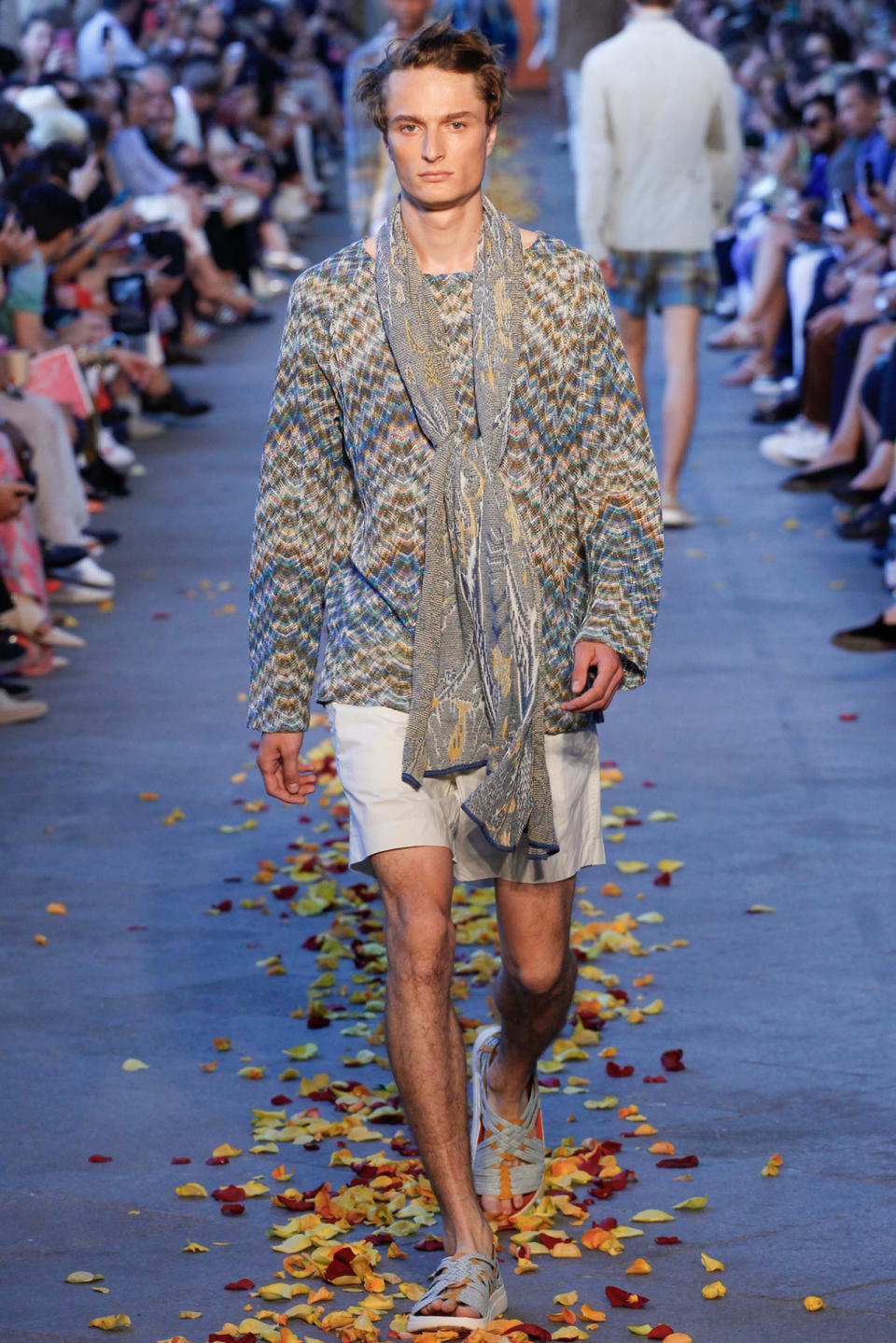 Milan Fashion Week Offers Up Some Wacky Menswear: Mandals, Gypsy Gear, Crocheted Crop Tops & More