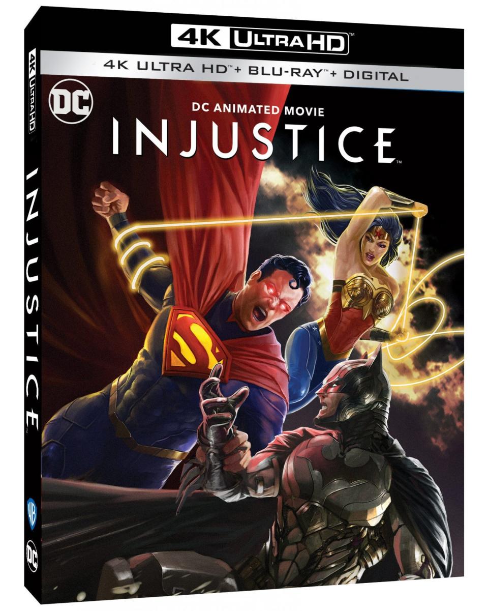 Injustice Blu-ray cover art.