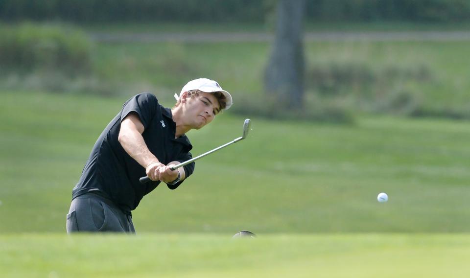 Northwest Pennsylvania Collegiate Academy senior Joe Salamon competes for Erie High during a Region 6 mega match at Beechwood Golf Club on Wednesday.